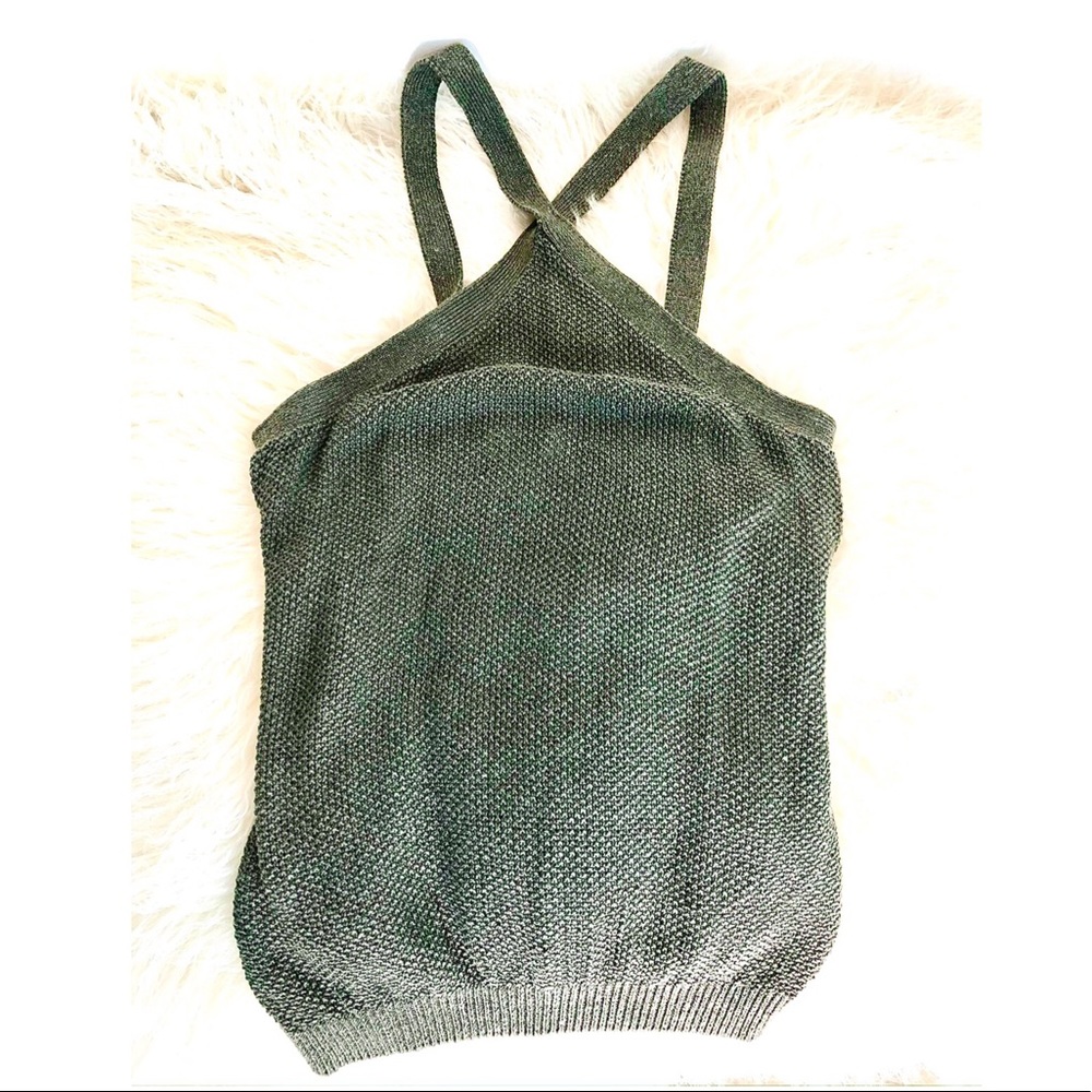 SOLD  Calvin Klein Olive Green Knit Top